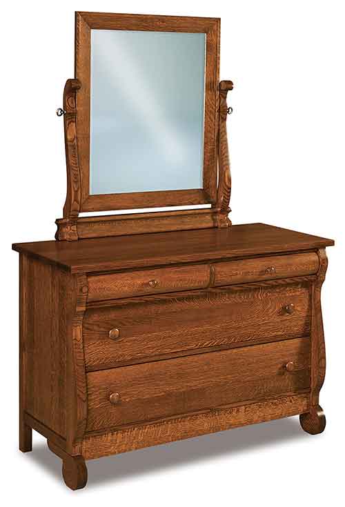 Amish Old Classic Sleigh 4 Drawer Dresser