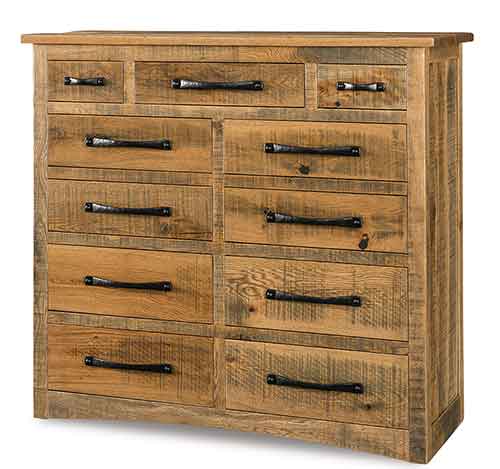 Amish Orewood 11 Drawer Double Chest