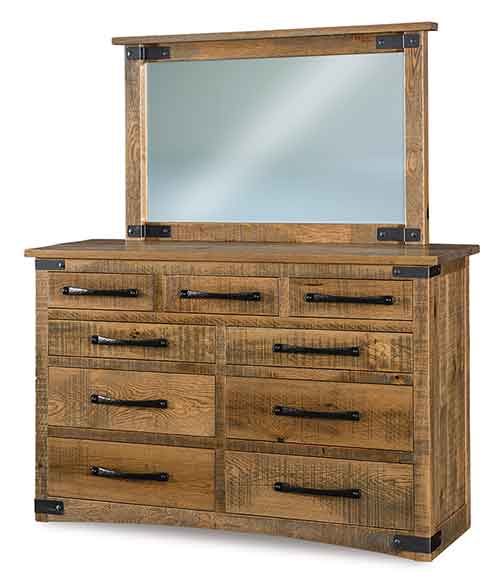 Amish Orewood 9 Drawer Dresser