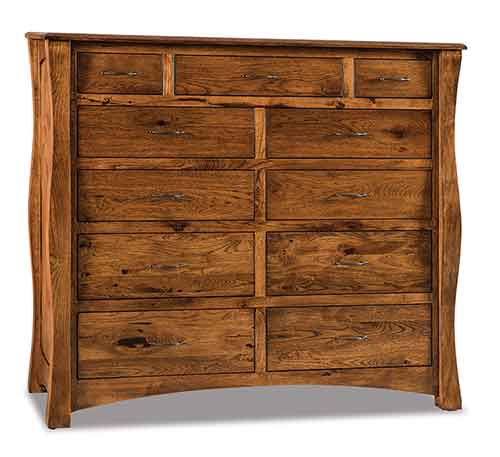 Amish Reno 11 Drawer Double Chest - Click Image to Close