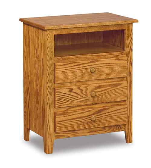 Amish Shaker Taller Nightstand with opening - Click Image to Close
