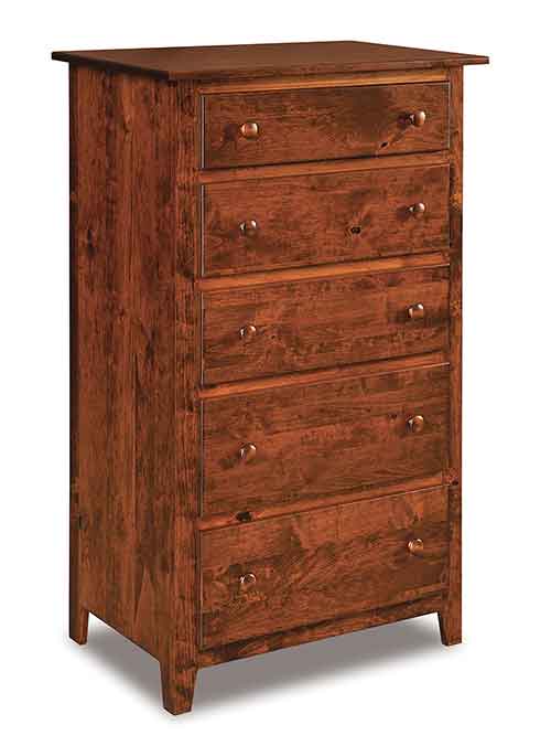 Amish Shaker 5 Drawer Chest - Click Image to Close