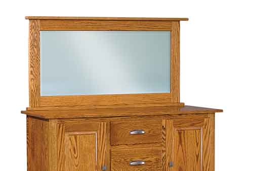 Amish Shaker Beveled Square Shaker Chest Mirror - Click Image to Close