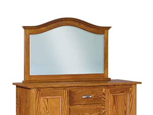 Amish Shaker Beveled Arched Crown top Chest Mirror (JRS-051)