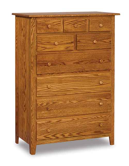 Amish Shaker 9 Drawer Chest - Click Image to Close