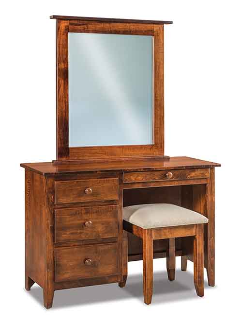 Amish Shaker 4 Drawer Vanity Dresser - Click Image to Close