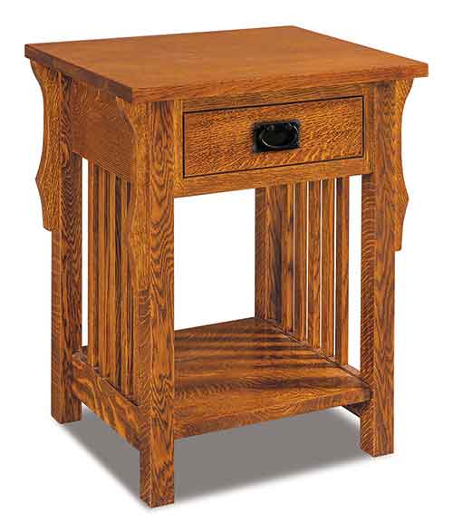 Amish Stick Mission 1 Drawer Open Nightstand