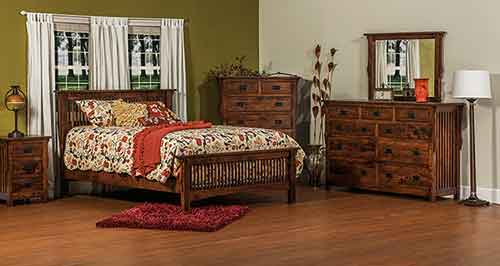 Amish Stick Mission 3 Drawer Nightstand - Click Image to Close