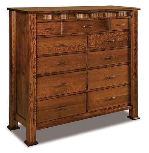 Amish Sequoyah 11 Drawer Double Chest