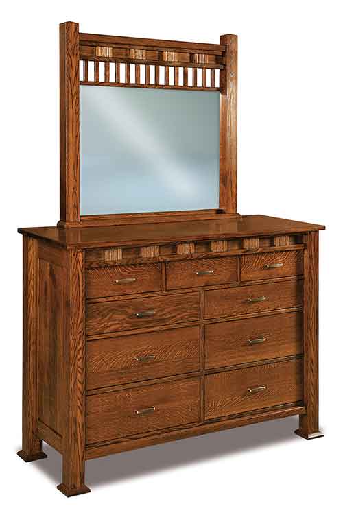 Amish Sequoyah 9 Drawer Dresser