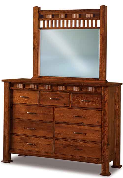 Amish Sequoyah 9 Drawer Dresser