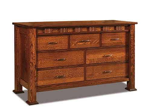 Amish Sequoyah 7 Drawer Dresser