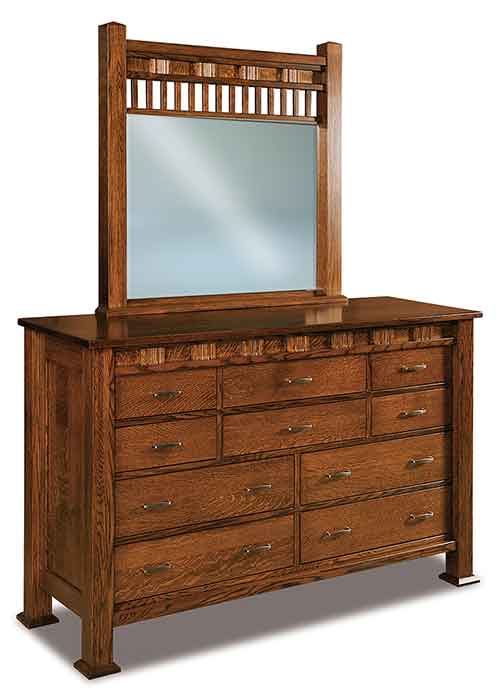 Amish Sequoyah 10 Drawer Dresser