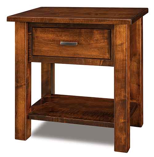 Amish Timbra 1 Drawer Open Nightstand