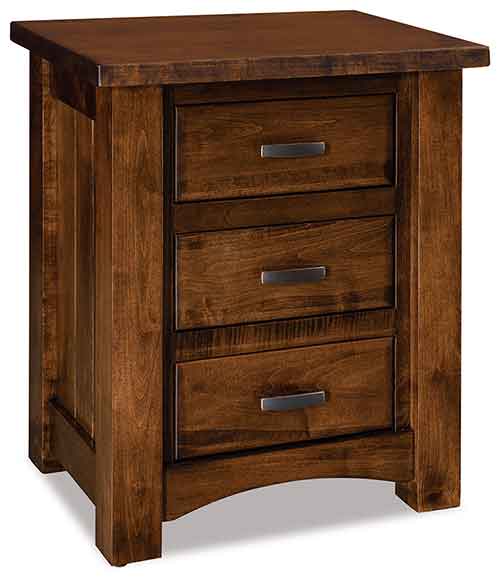 Amish Timbra 3 Drawer Nightstand - Click Image to Close
