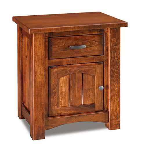 Amish Timbra 1 Drawer, 1 Door Nightstand - Click Image to Close