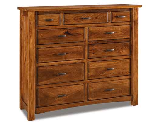 Amish Timbra 11 Drawer Double Chest - Click Image to Close