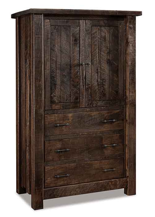Amish Vandella Armoire; 3 drawers, 2 doors, 2 adj. shelves
