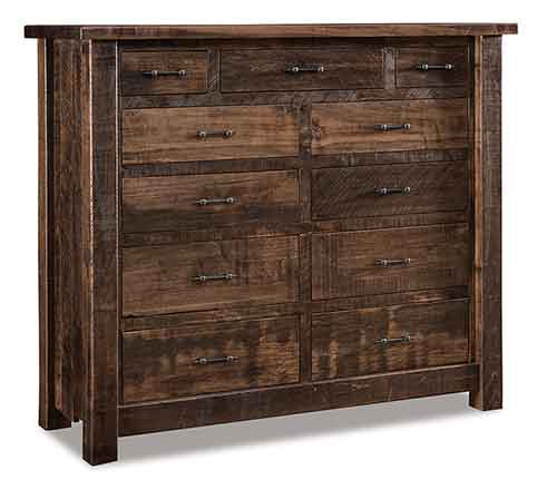 Amish Vandella 11 Drawer Double Chest - Click Image to Close