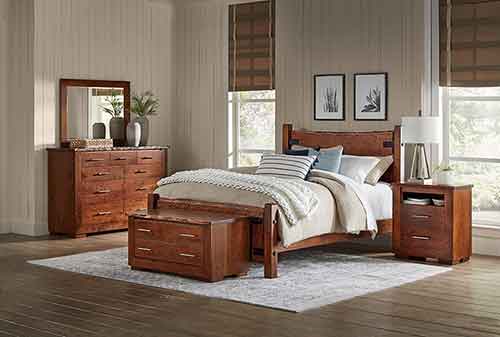 Amish Live Edge 2 Drawer Nightstand w/opening - Click Image to Close