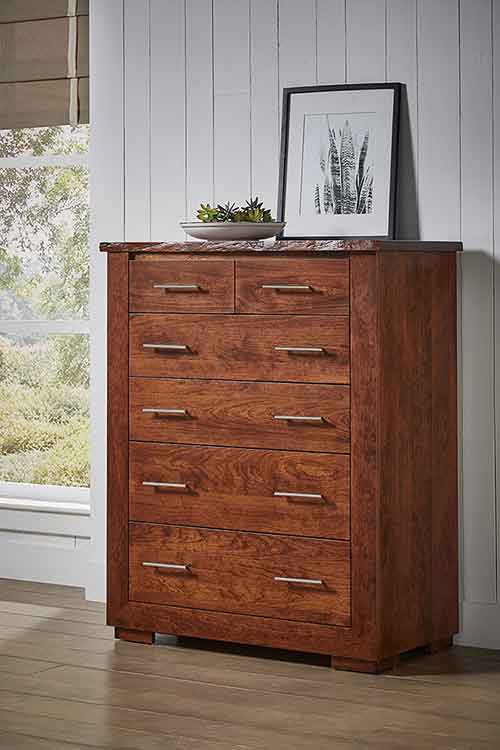 Amish Live Edge 6 Drawer Chest - Click Image to Close