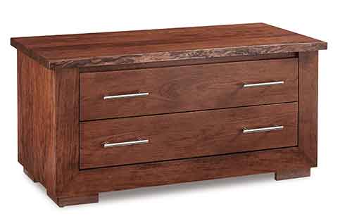 Amish Live Edge Blanket Chest with Cedar Bottom - Click Image to Close
