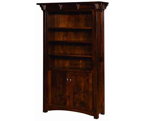 Manitoba Bookcase with Lower Doors - Click Image to Close