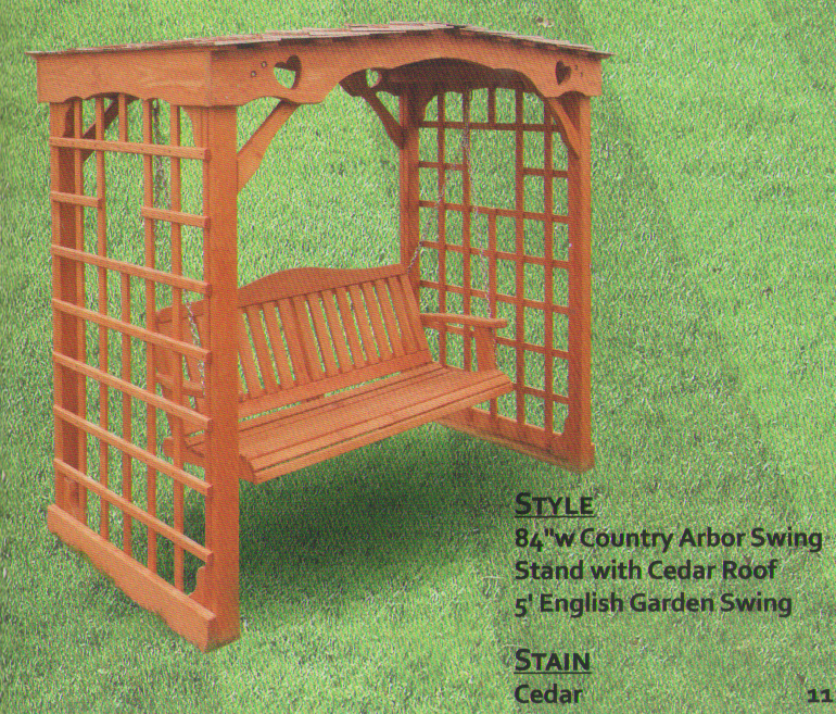 Pine Outdoor 84 Inch Country Arbor Swing Stand