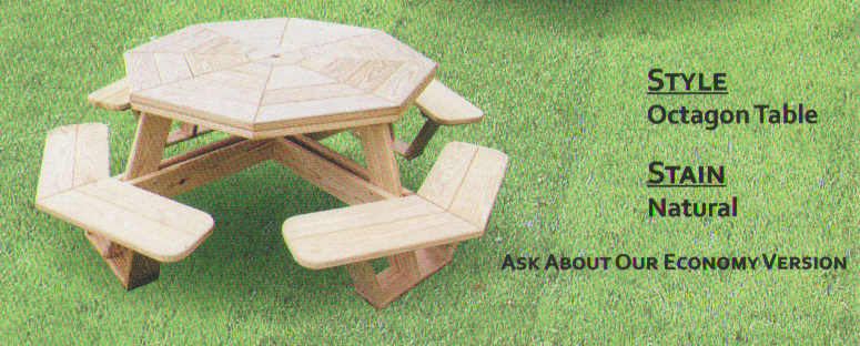 Pine Outdoor Octagon Table