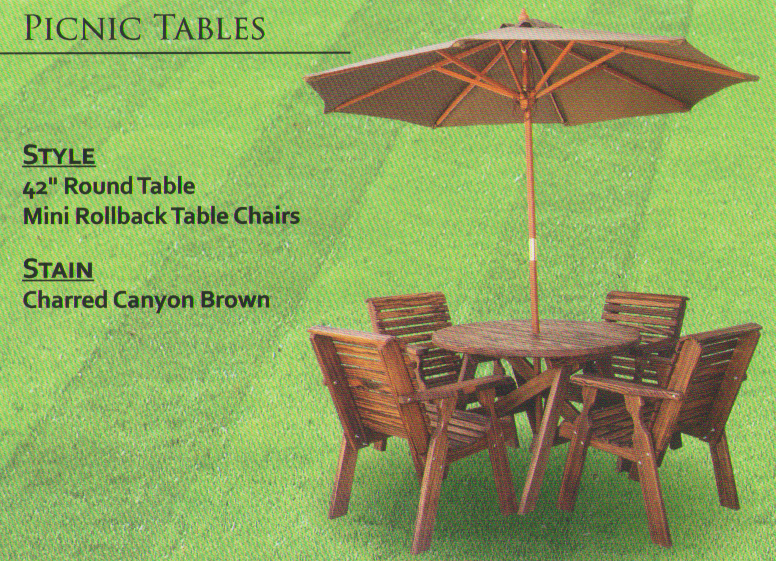 Pine Outdoor 42 Inch Round Table - Click Image to Close