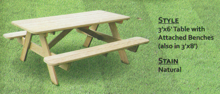 Pine Outdoor 3 X 6 Table