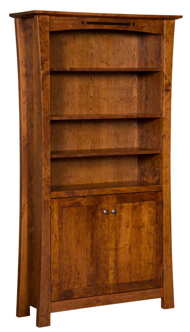 Amish Arts & Crafts 48" Bookcase with Doors [LA-329-48-WD]