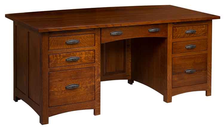 Amish Oakwood Executive Desk - Click Image to Close