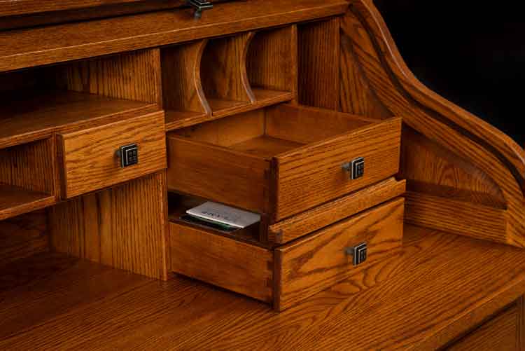 Amish Oakwood Rolltop Desk