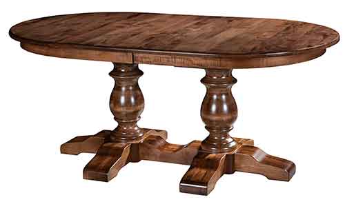 Amish Alex Double Pedestal Table