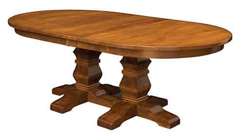 Amish Bradbury Double Pedestal Table - Click Image to Close