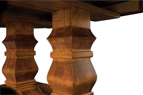 Amish Bradbury Double Pedestal Table - Click Image to Close