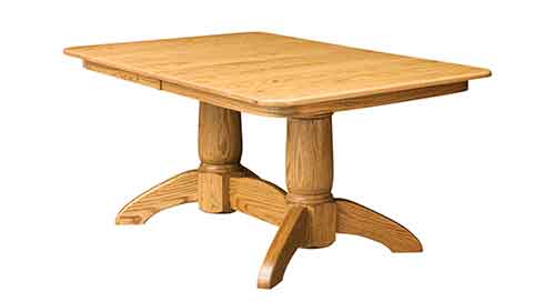 Amish Tuscan Double Pedestal Table