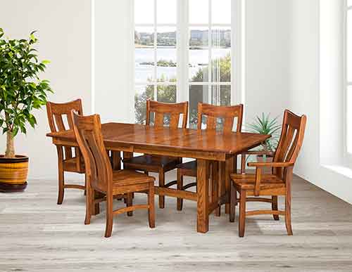 Amish Country Shaker Trestle Table
