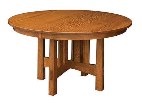 Amish Round Modesto Trestle Table