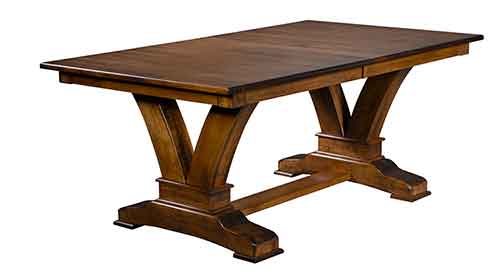 Amish Vincent Trestle Table - Click Image to Close