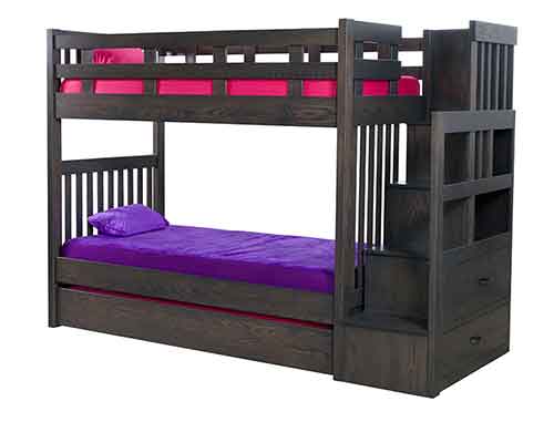 Amish Kingston Bunkbed with Staircase - Click Image to Close