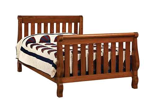 Amish Hoosier Sleigh Convertible Crib - Click Image to Close