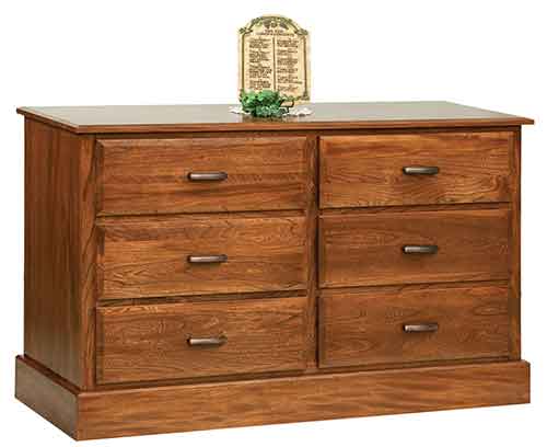 Amish 6 Drawer Reversible Dresser