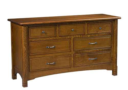 Amish West Lake 7 Drawer Dresser - Click Image to Close