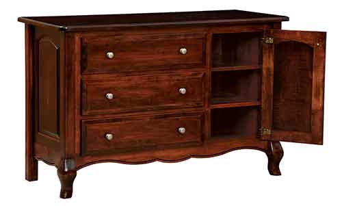 Amish French Country 3 Drawer Dresser with Door