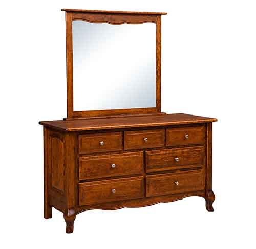 Amish French Country 7 Drawer Dresser - Click Image to Close