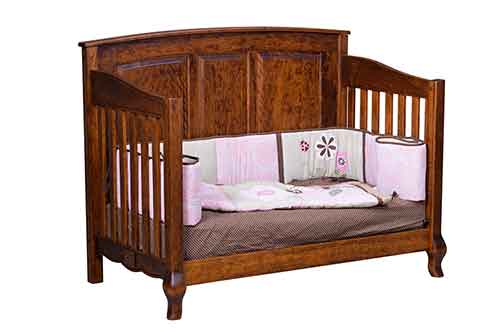 Amish French Country Convertible Crib (Slat Style Front) - Click Image to Close