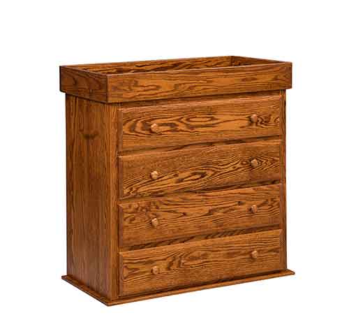 Amish 4 Drawer Reversible Dresser - Click Image to Close
