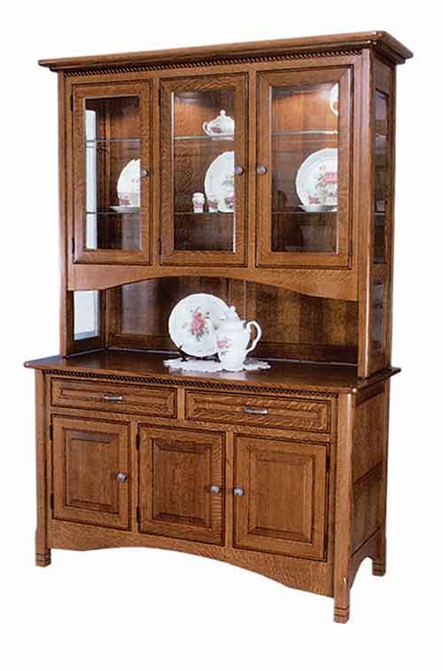 West Lake 3-Door Hutch with glass sides - Click Image to Close